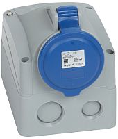 Розетка кабельная накладная Legrand P17 Tempra Pro 32А 2P+PE 230В IР44 синий картинка 